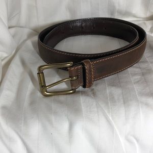 Roundtree & Yorke Oiled Chamois Cowhide Brown Leather Belt SZ 36